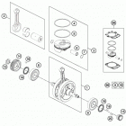 FE 501S ENGINE Коленвал и поршень