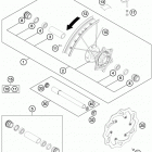 TC 125 CHASSIS Переднее колесо
