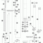 TC 85 CHASSIS Передняя вилка в разборе