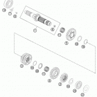 FE 350 ENGINE Трансмиссия-ведомый вал