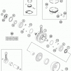 FE 350S ENGINE Коленвал и поршень