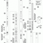 TC 125 CHASSIS Передняя вилка в разборе