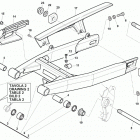 TR 650 Terra-TR 650 Strada Rear swing arm