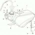 CR 65 Gas tank, panel