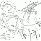WR 125-CR 125 Frame, foot rests (wr 125-cr 125-cr u.s.a. 150)