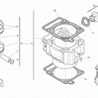 TE-TXC-TC 250 Cylinder, piston