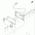 LT-F250 Quad Runner 2WD Задний фонарь