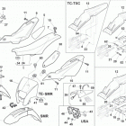 TC 450-510 - TXC 250-450-510-TE 250-310-450-510-SMR 450-510 Panel, fenders, seat, plate holder