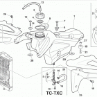 TC 450-510 - TXC 250-450-510-TE 250-310-450-510-SMR 450-510 Gas tank, panel