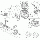 WR 250-WR 250 U.S.A. Cylinder head, cylinder, piston, crankshaft