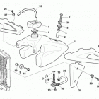 WR 250-WR 250 U.S.A. Gas tank, panel