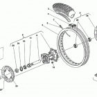 CR, WR, WR U.S.A. 125 Заднее колесо