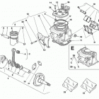 WR 250-WR 250 U.S.A. Cylinder head, cylinder, piston, crankshaft