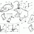 CR, WR, WR U.S.A. 125 Gas tank, panel