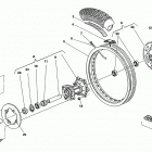 WR 250, WR 250 U.S.A. Заднее колесо