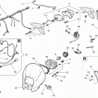 WR 250, WR 250 U.S.A. Electric system, plate holder, headlamp fairing