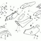 WR 250, WR 250 U.S.A. Panel, fenders, seat