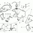 WR, CR 125 Gas tank, panel