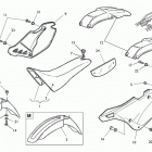 TE 570-SM 570 R Panel, fenders, seat