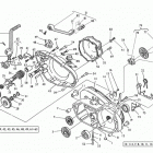 TE 570-SM 570 R L.h. half crankcase, starting