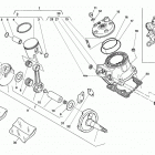 WR, CR 125 Cylinder head, cylinder, piston, crankshaft