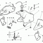 WR, CR 250-WR 360 Gas tank, panel