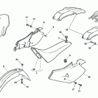 WR, CR 125 Panel, fenders, seat