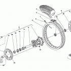 WR, CR 250-WR 360 Заднее колесо