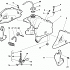 WR - CR 125 Gas tank, panel