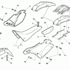 TE 400-TE-TC 570-SM 570 R Panel, fenders, seat