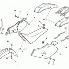 WR - CR 125 Side panel, fenders, seat