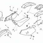 WR-WR U.S.A. 250-360-CR 250 Side panels, fenders, seat (wr u.s.a. 125)