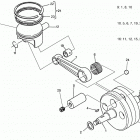 SM 610 R Piston, crankshaft