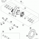 200 XCW CHASSIS Заднее колесо