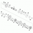 350 XCF ENGINE Трансмиссия 2-контрпривод