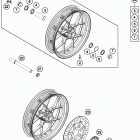 690 DUKE BLACK CHASSIS Переднее колесо
