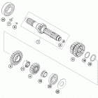 250 SXF ENGINE Трансмиссия-ведомый вал