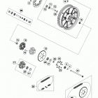390 DUKE WHITE CHASSIS Заднее колесо