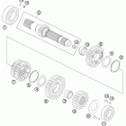 690 DUKE WHITE ENGINE Трансмиссия-ведомый вал