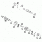 450 XCF ENGINE Трансмиссия-ведомый вал