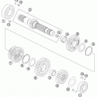690 ENDURO R ENGINE Трансмиссия-ведомый вал
