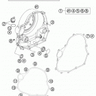 690 DUKE WHITE ENGINE Кожух сцепления