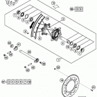 350 SXF CHASSIS Заднее колесо