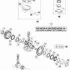 690 DUKE WHITE ENGINE Коленвал и поршень