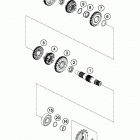 RC 390 WHITE ENGINE Трансмиссия 2-контрпривод