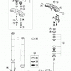 390 DUKE WHITE CHASSIS Передняя вилка