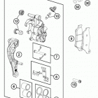 250 XCFW CHASSIS Передний тормозной суппорт