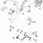 390 DUKE WHITE CHASSIS Тормозной суппорт задний