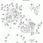 690 DUKE WHITE ENGINE Картер двигателя
