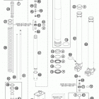 85 SX CHASSIS Передняя вилка в разборе
